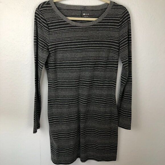 Three Dots T Shirt Striped Dress - Gorpcore - Picture 1 of 7